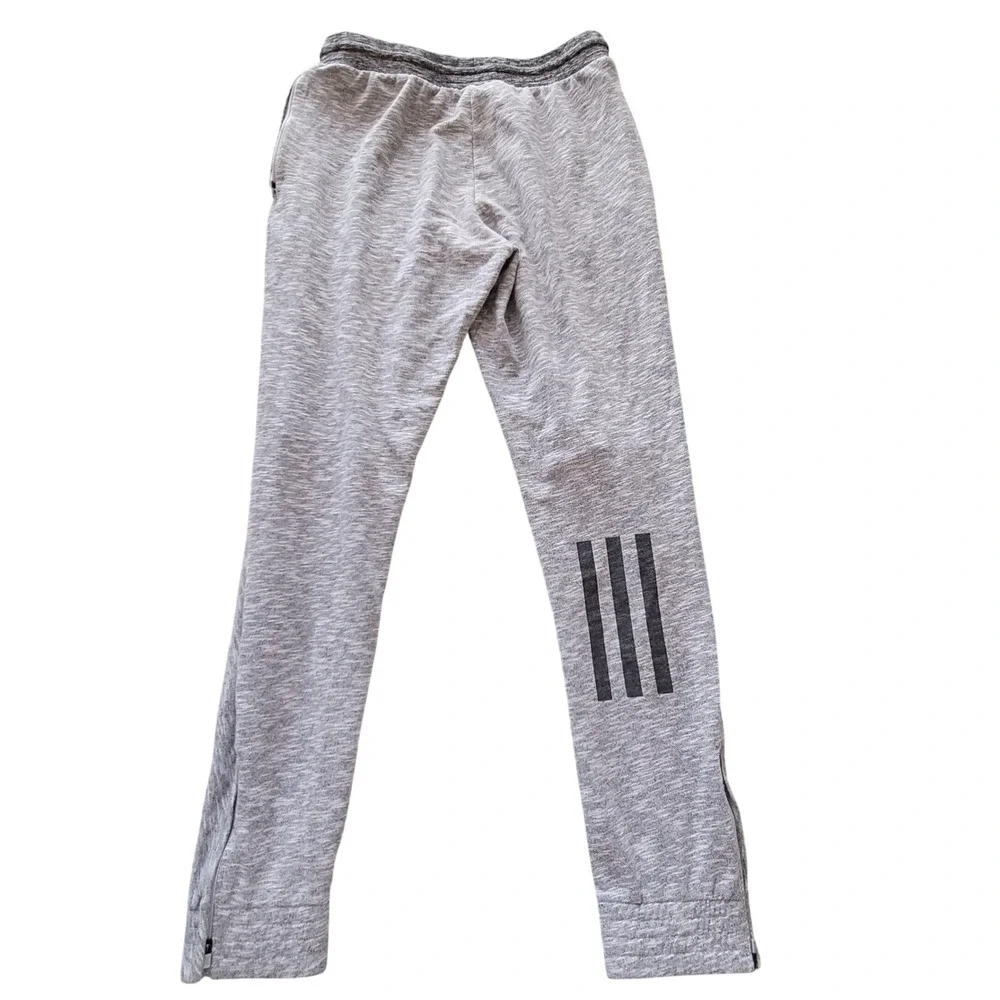 Adidas Jogger‎ Pants Mens Large Gray Space Dye Ankle Zip Athletic Sweatpants